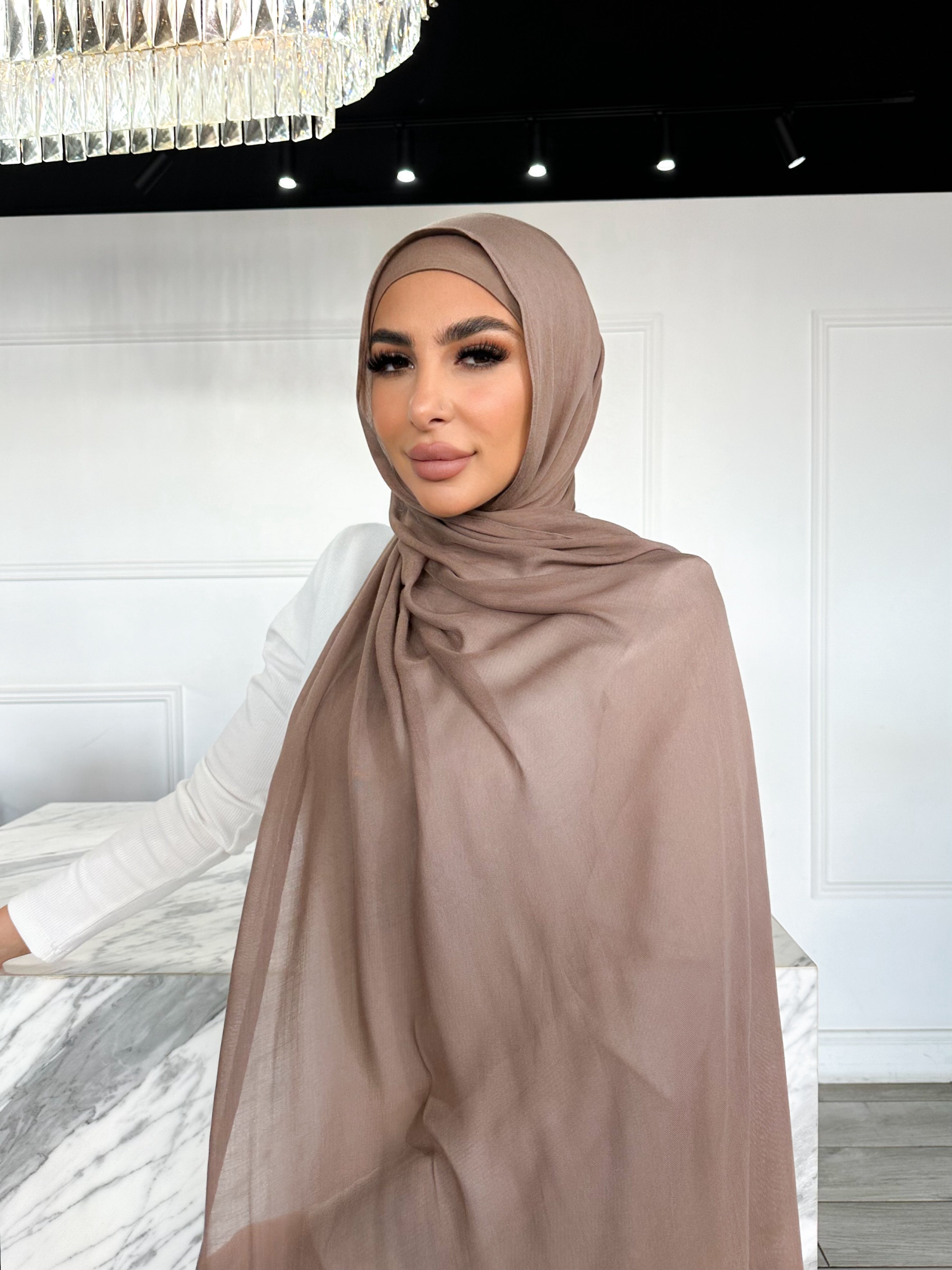 dusty pink jersey hijab