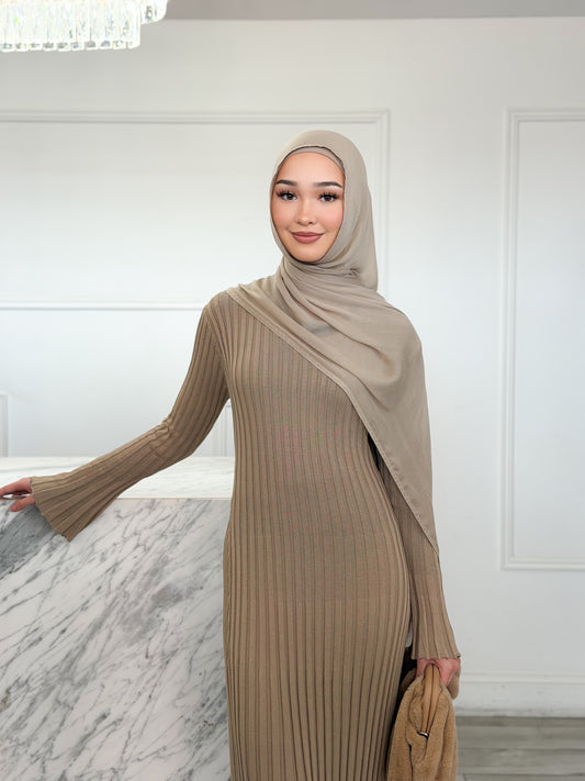 Riba Knit Dress - Khaki
