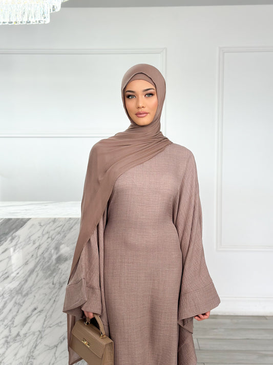 Butterfly Abaya - Mocha