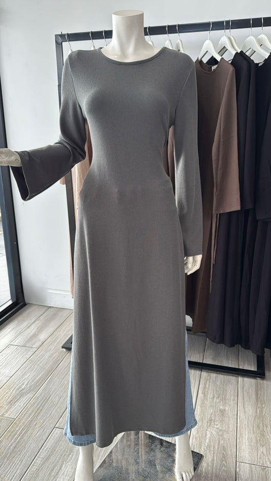 Split Maxi Top - Olive