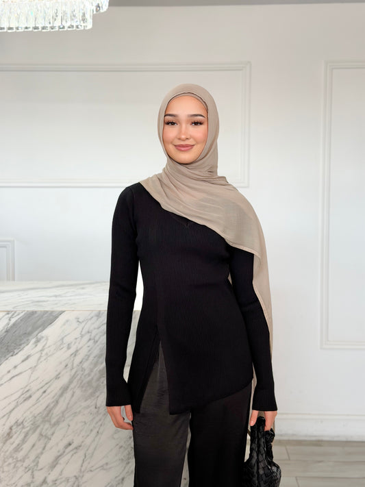 Lena Knit Top - Black