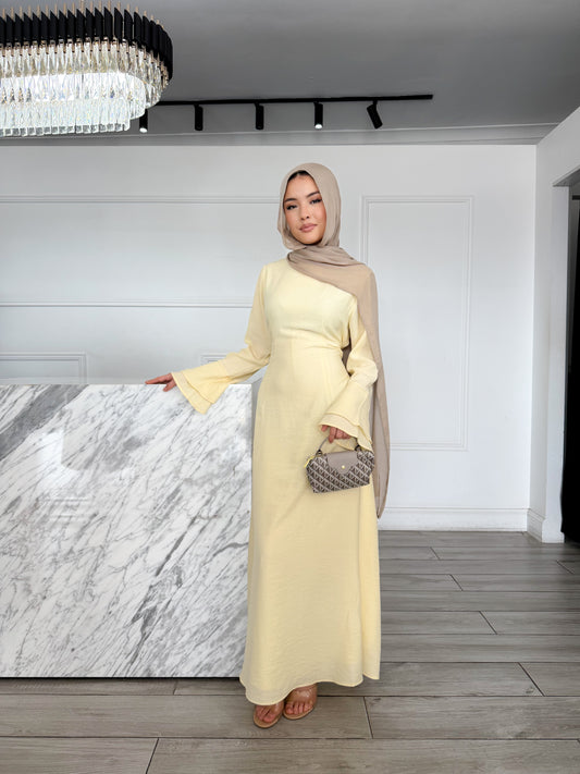 Becka Dress - Butter Yellow