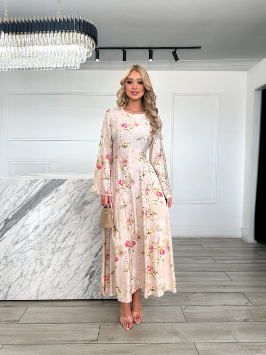 Hajar Dress - Pink Floral