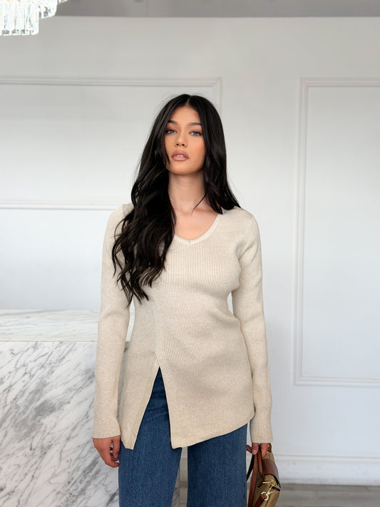 Lena Knit Top - Ivory