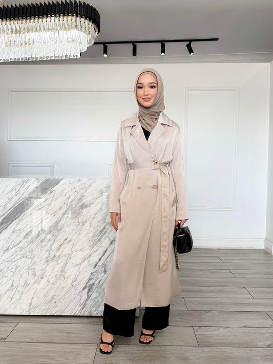 Satin Jacket - Nude
