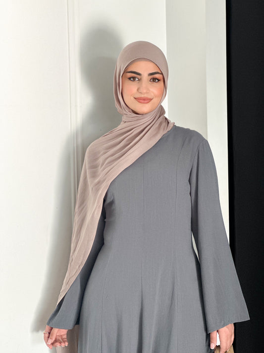 Hajar Dress - Linen Charcoal