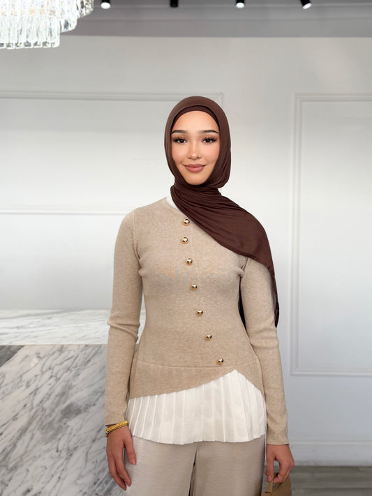 Blair Knit Top - Vanilla