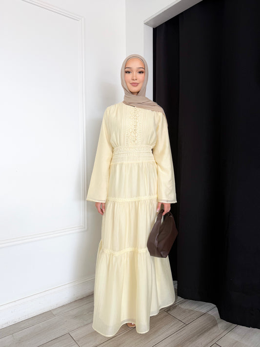 Celeste Dress - Butter Yellow