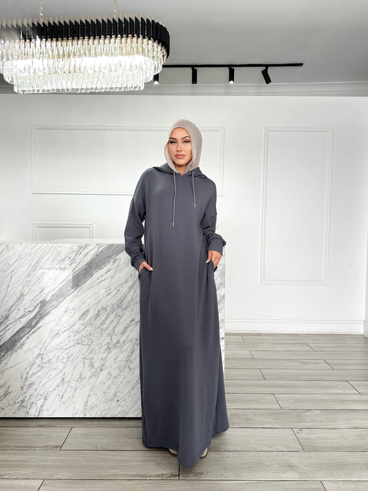 Hooded Dress - Blue
