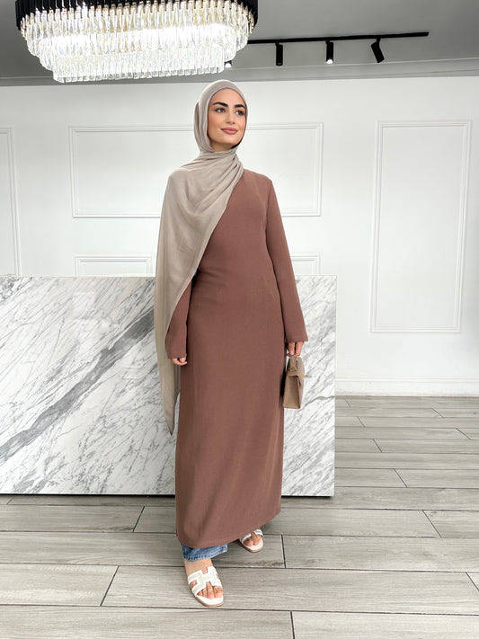 Split Maxi Top - Mocha