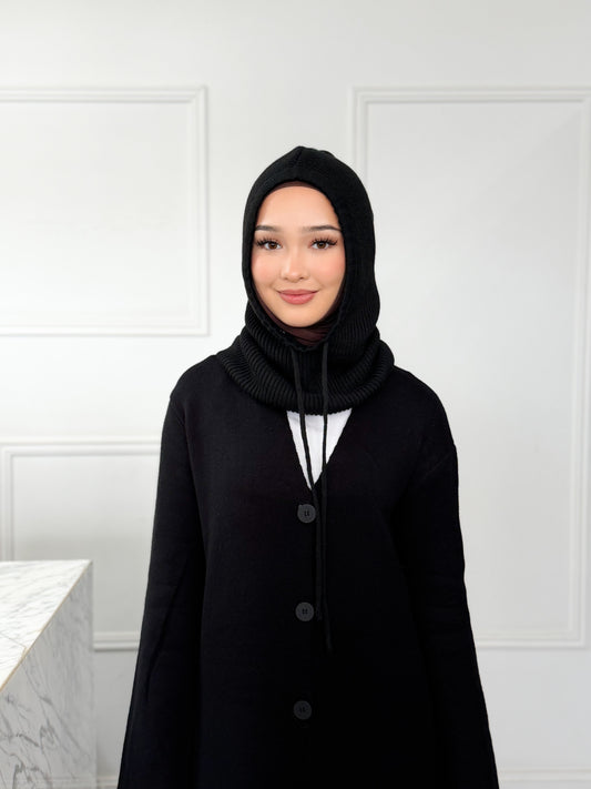 Knit Hoodie - Black