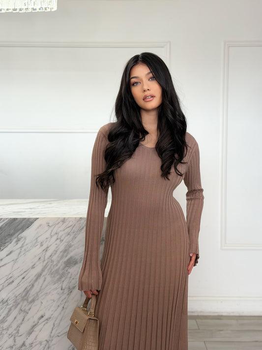 Riba Knit Dress - Latte