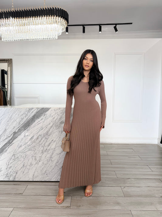 Riba Knit Dress - Latte