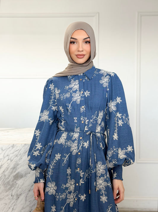 Farah Dress - Blue