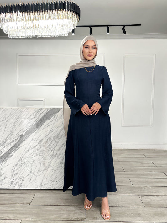 Hajar Dress - Navy