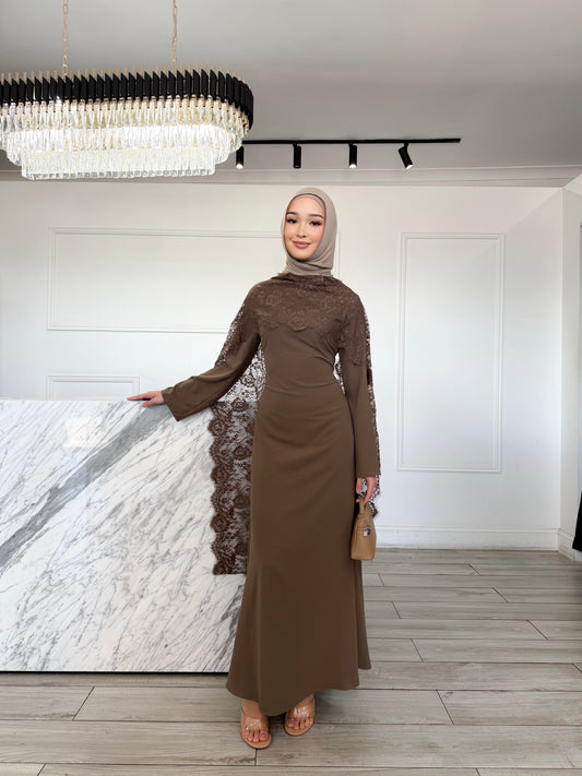 Noelle Dress - Brown