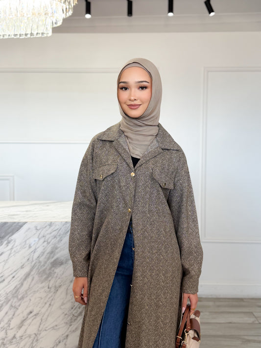 Tania Jacket - Brown Print