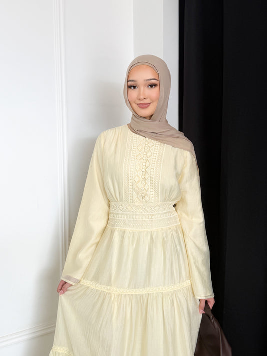 Celeste Dress - Butter Yellow