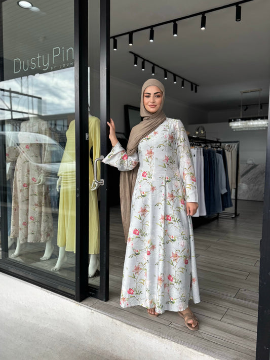 Hajar Dress - Blue Floral