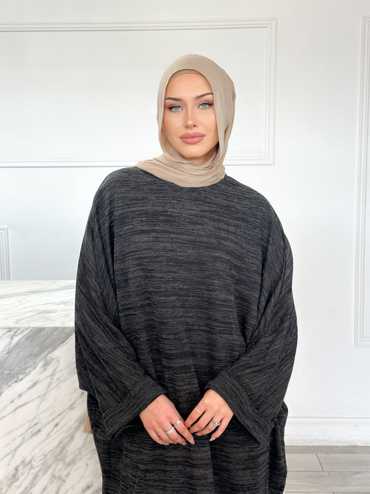 Knit Abaya - Black