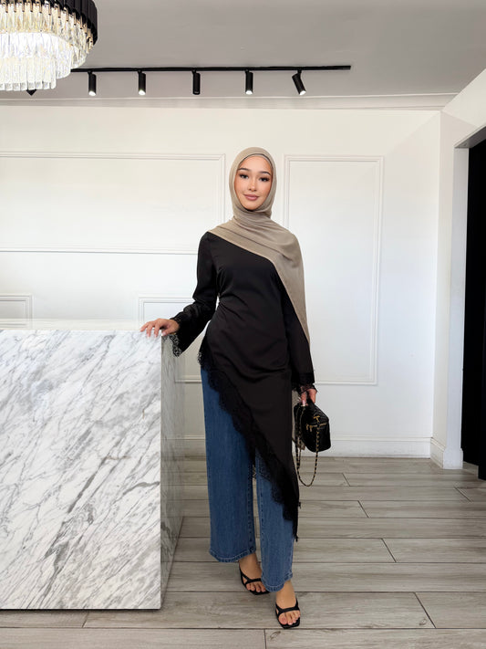 Sienna Lace Top - Black