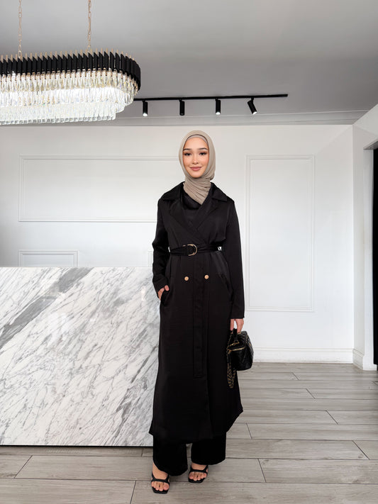 Satin Jacket - Black