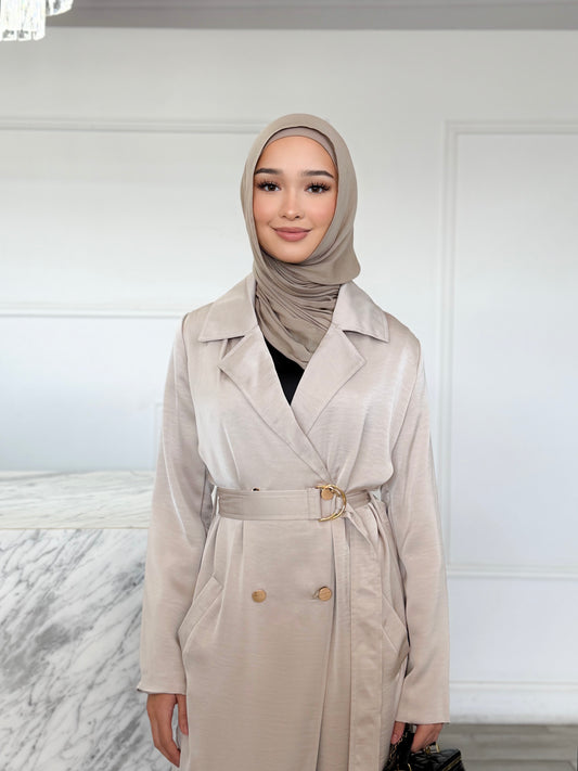 Satin Jacket - Nude