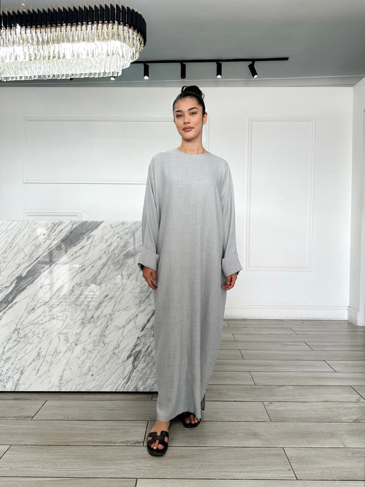 Batoul Batwing Dress - Grey