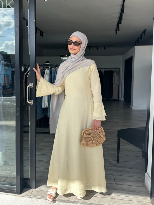 Becka Dress - Butter Yellow