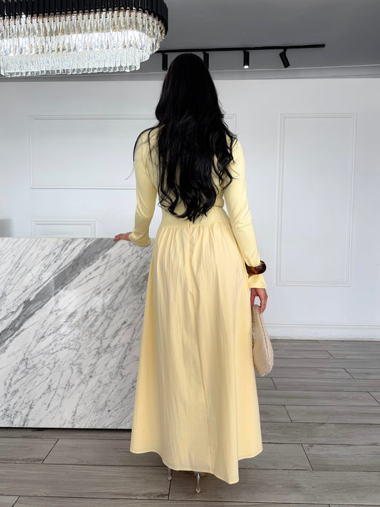Jasmin Dress - Butter Yellow