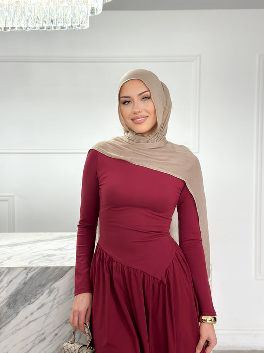 Jasmin Dress - Burgundy