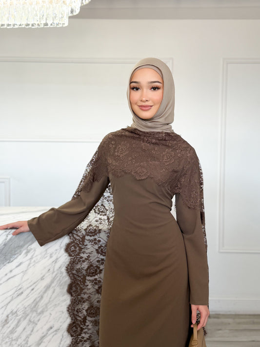Noelle Dress - Brown