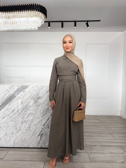 Chiara Dress - Khaki