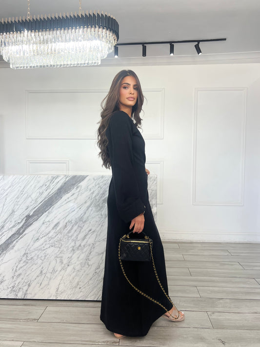 Sidra Knit Dress - Black