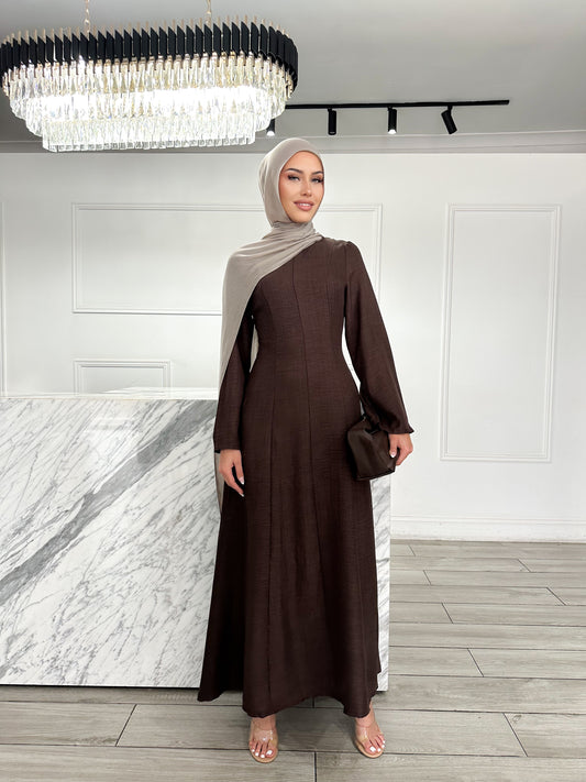 Hajar Dress - Chocolate