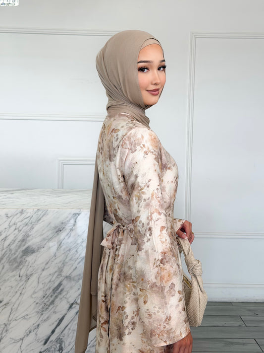 Raza Dress - Nude Floral