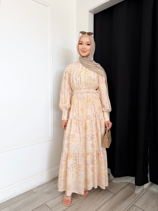 Valencia Dress - Peach
