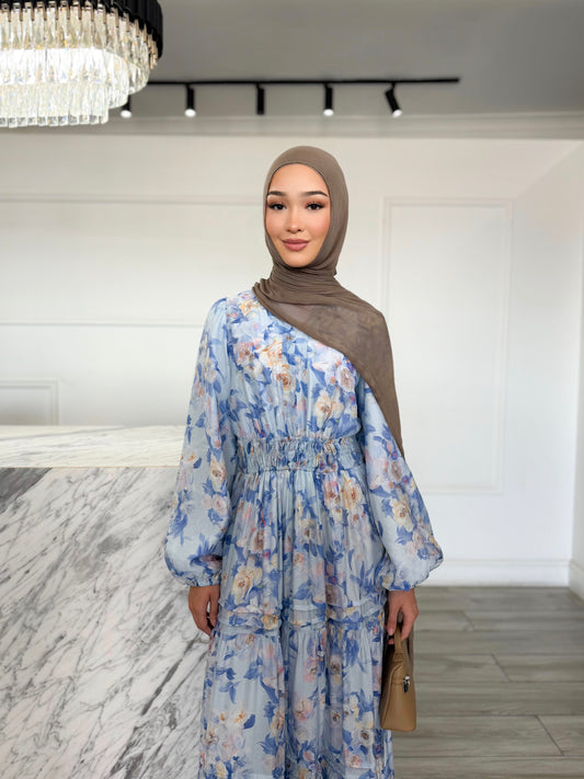 Elodie Dress - Blue Floral
